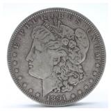 1891-O Morgan Silver Dollar - VG