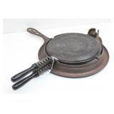 New American 1901 GRISWOLD Cast Iron Waffle Maker