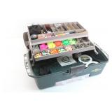 FLAMBEAU Large 2-Tray Tackle Box w Assorted Tackle
