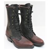 Western Ladies Leather Lace-Up Dress Boots