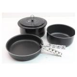 MSR 3-Pot Camping Set w/Lid & Handle in Mesh Bag