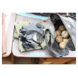 Bargain Lot: Army Gas Mask & Bag of Baseballs