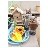 Bargain Lot: Bird House, Sprinklers, Owls