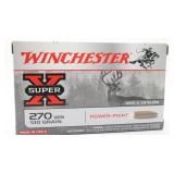 20rds Winchester Super X 270win 130gr Cartridges