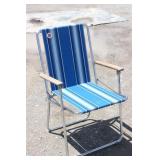 Pair of ZIP DEE Patio Chairs with Wood Armrests