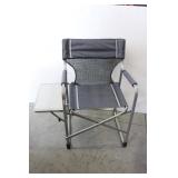 Folding Camp Chair with Padded Arms & Tray Table
