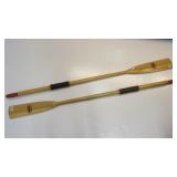 Pair-TWIN STRIPE Feather Brand CAVINESS Wood Oars
