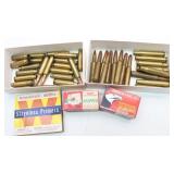 300 Savage Shells (16 empty, 5-Live) 30-06 Rds..