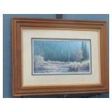 Original  Acrylic Painting Bears in Forest