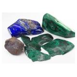 Green Polished Malachite & Blue Russia Royalty..