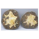 Pair of SEPTARIAN Rock Slabs