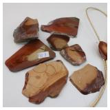 Collection of Bruneau jasper Sliced Rock Specimens