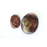 (2) Jewelry Grade FIRE AGATE Gemstones-ARIZONA (2) Jewelry Grade FIRE AGATE Gemstones-ARIZONA