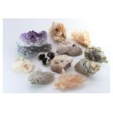 Amethyst Crystal, Quartz Crystal & Ely Garnets Amethyst Crystal, Quartz Crystal & Ely Garnets