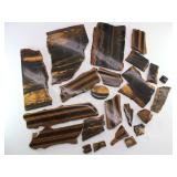 Collection of TIGER EYE Slabs & Pieces Collection of TIGER EYE Slabs & Pieces