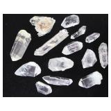 Collection of Natural Clear Quartz Crystals Collection of Natural Clear Quartz Crystals
