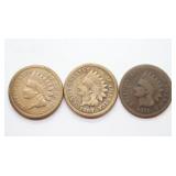 1862 G, 1863 G, 1879 G Indian Head Pennies Good 1862 G, 1863 G, 1879 G Indian Head Pennies Good