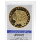 REPLICA 1929 Indian Head Gold Layered $5 Coin