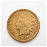 1908 S Indian Head Penny Key Date Fine