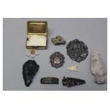 Arrowheads, Victorian Silver Plaques, Fool Arrowheads, Victorian Silver Plaques, Fool
