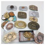 Assorted Belt Buckles, Necklace Chains, Pendants