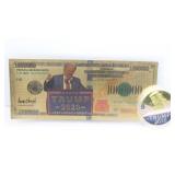 TRUMP 2020 Gold Foil Million $ Novelty Banknote &