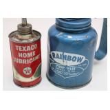 RAINBOW Pump Oiler, Cap 10oz & TEXACO Home