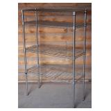 4-Tier Wire Shelving Unit in Chrome 55" X 36" X14" 4-Tier Wire Shelving Unit in Chrome 55" X 36" X14"
