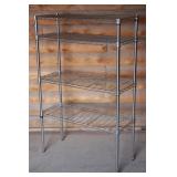 4-Tier Wire Shelving Unit in Chrome 55" X 36" X14"