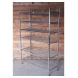 6 Shelf Chrome Wire Rack Adjustable 72" X 48" X 6 Shelf Chrome Wire Rack Adjustable 72" X 48" X