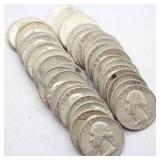 Washington 90% Silver Quarters Face Value $10.00