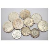 Six 1966 Silver Canadian Dollars Plus Half Dollars Six 1966 Silver Canadian Dollars Plus Half Dollars