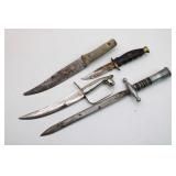 (4) Knives- Dagger/Knife Made in India, Hunting