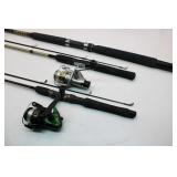 (3) Fishing Rods & (2) Reels (3) Fishing Rods & (2) Reels