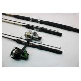 (3) Fishing Rods & (2) Reels