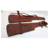 (2) Leather Rifle Scabbards