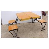 Folding Portable Picnic Table w/ Benches