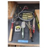 Bargain Lot: 25ft Tape, Adapter Plugs, Yard Tools Bargain Lot: 25ft Tape, Adapter Plugs, Yard Tools
