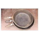 (3) Cast Iron Skillets (3) Cast Iron Skillets