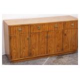 DREXEL Hardwood Library Credenza w Brass Pulls