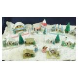 (10)  Vintage Putz  Christmas Cardboard Houses