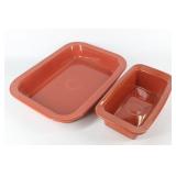 Lot of 2 Fiesta Ware Baking Dishes USA