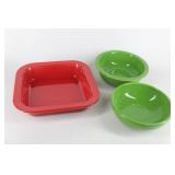 Lot of 3 Fiesta Ware Dishes USA
