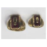 Two 10K Gold Class Rings 1964 (his & her