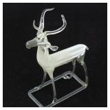 Hand-Blown Mercury Glass Reindeer