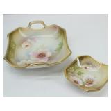 (2) Vintage R.S. Germany Floral China Bowls