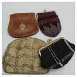 (4) Vintage Coin Purses