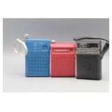 (3) Transistor Radios-2 Realistic and 1-ITCI