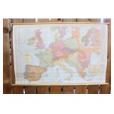Rand McNally Vintage Scolled Map of Europe