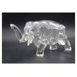 Glass Elephant Candy Dish w/lid